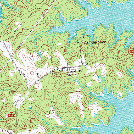 Topographic Map of Island Hill School (historical), VA