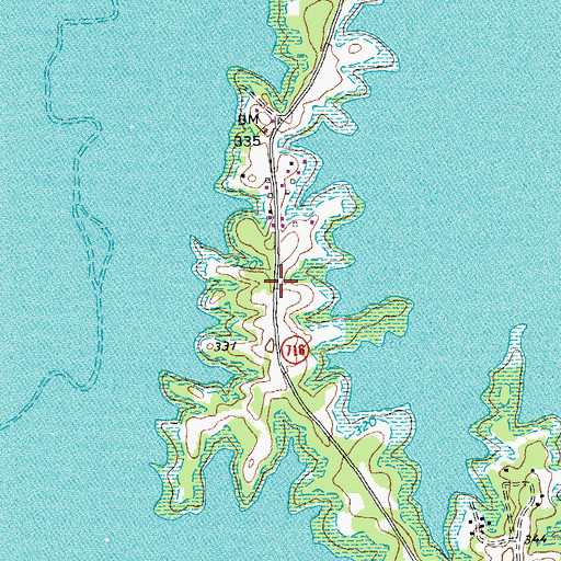 Topographic Map of Keats Peninsula, VA