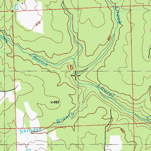 Topographic Map of Armstrong Branch, AL