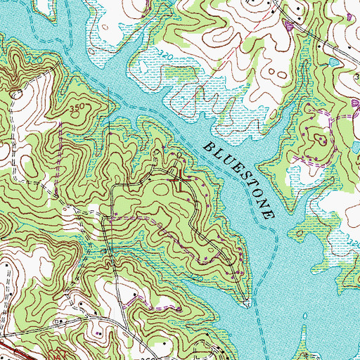 Topographic Map of Mooresville Estates, VA