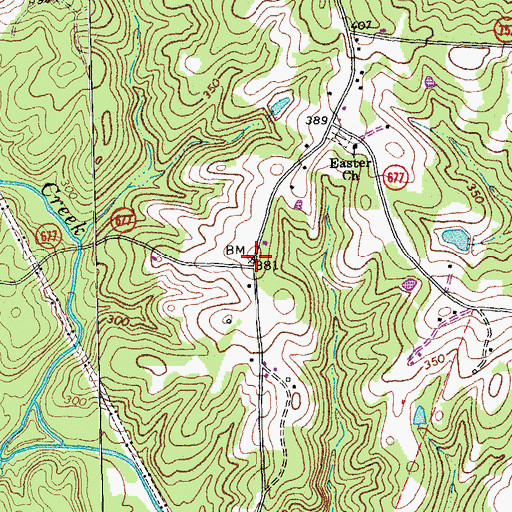Topographic Map of Muck Cross, VA
