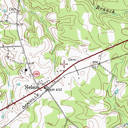 Topographic Map of Nelson School (historical), VA