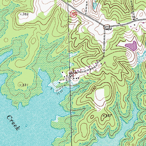 Topographic Map of Newmans, VA