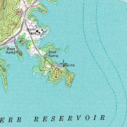 Topographic Map of North Bend Park Marina, VA