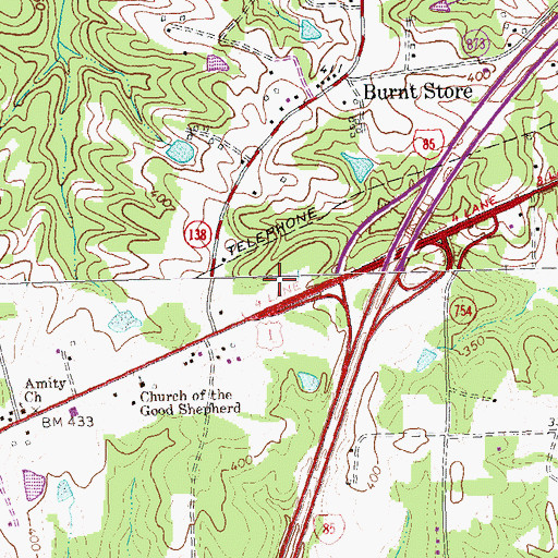 Topographic Map of Northside Industrial Park, VA