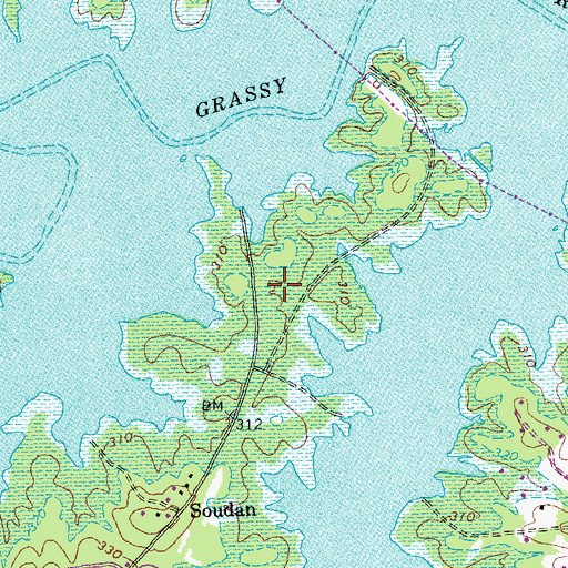 Topographic Map of Old Soudan Wildlife Management Area, VA