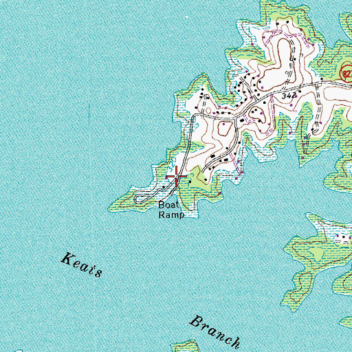 Topographic Map of Palmer Point Park, VA
