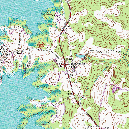 Topographic Map of Palmer Springs School (historical), VA