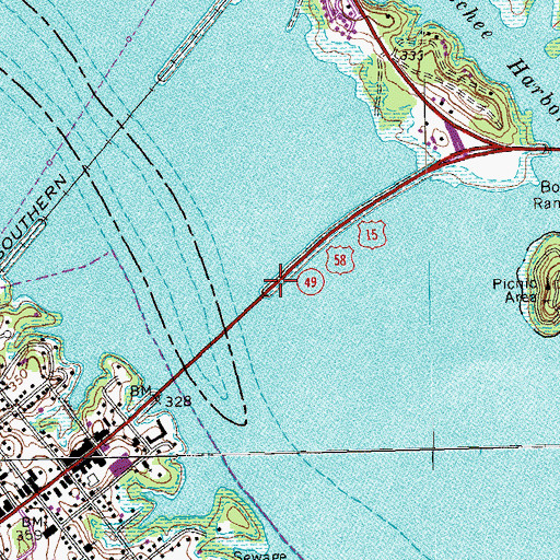 Topographic Map of Phillip Saint Julian Wilson Bridge, VA