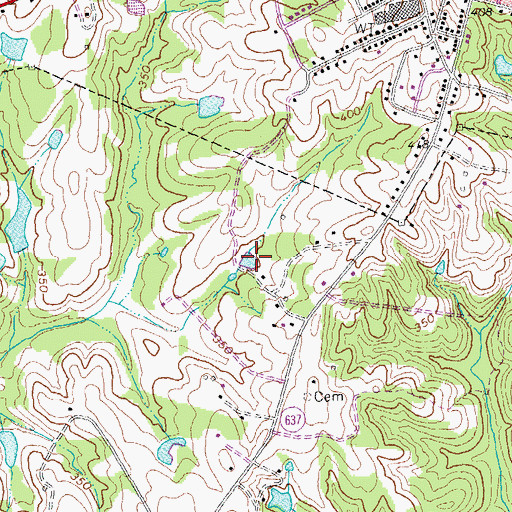 Topographic Map of Pine Lake, VA