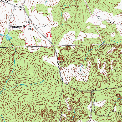 Topographic Map of Red Lawn School (historical), VA