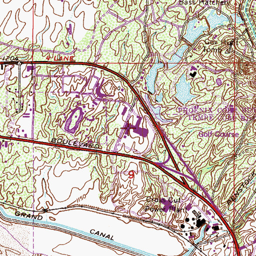 Topographic Map of Salt River Power Operations Department, AZ