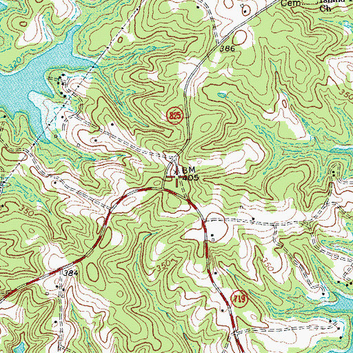 Topographic Map of Richardson, VA