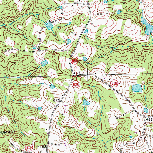 Topographic Map of Ridge School (historical), VA