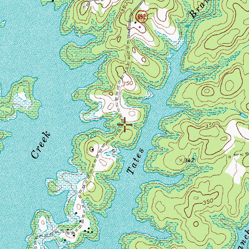 Topographic Map of Rochichi Wildlife Management Area, VA