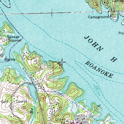 Topographic Map of Rosseechees Bluff, VA