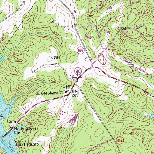Topographic Map of Saint Stevens School (historical), VA