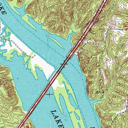 Topographic Map of Saint Tammany Ferry (historical), VA