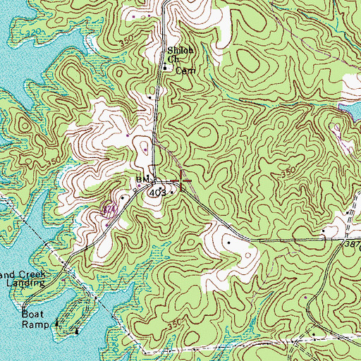 Topographic Map of Shiloh School (historical), VA