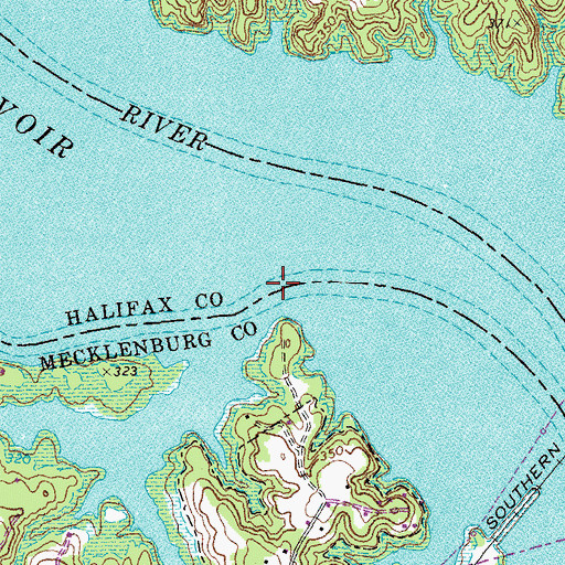 Topographic Map of Skipwiths Ferry (historical), VA