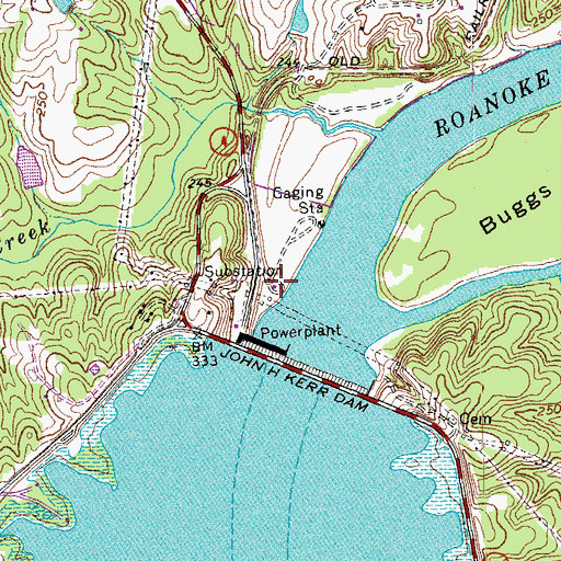 Topographic Map of Tailrace Park, VA