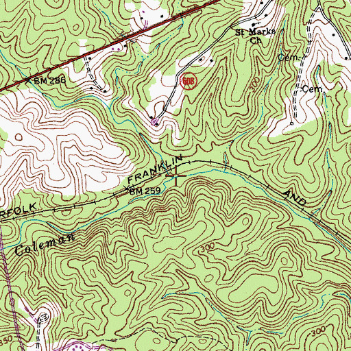 Topographic Map of Tapped Branch, VA