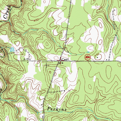 Topographic Map of White Wing, VA