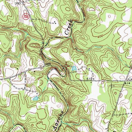 Topographic Map of Willards Mill, VA