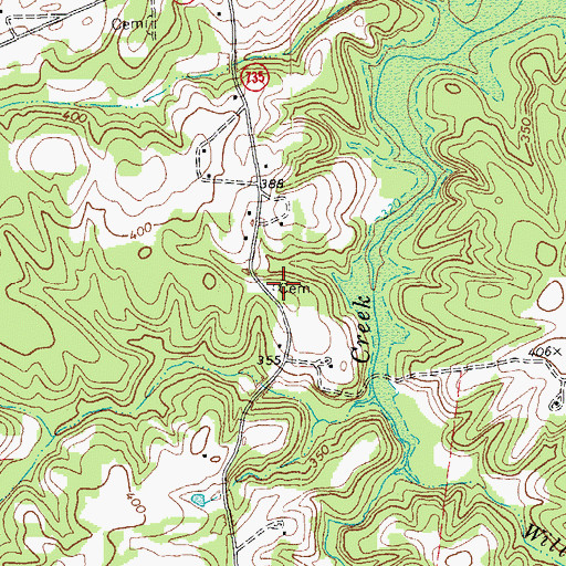 Topographic Map of Williamson Cemetery, VA
