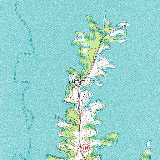 Topographic Map of Wilson Fork, VA