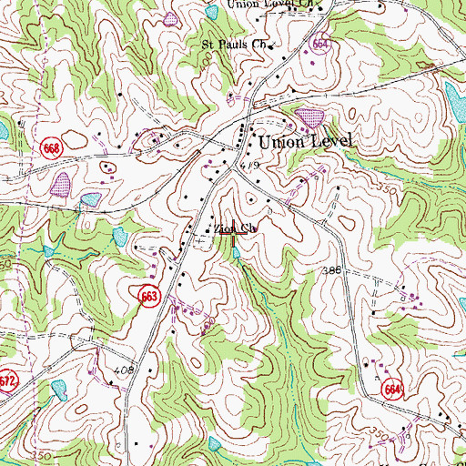 Topographic Map of Zion Cemetery, VA