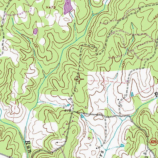 Topographic Map of Black Hill, VA