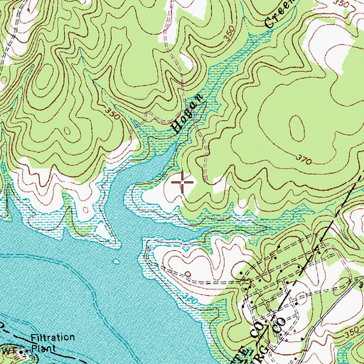 Topographic Map of Hogan Creek Wildlife Management Area, VA
