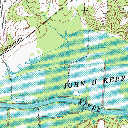 Topographic Map of Dan River Wildlife Management Area, VA