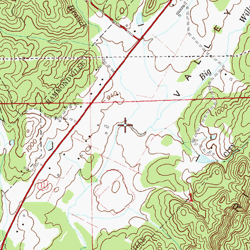Topographic Map of Bethel Branch, AL