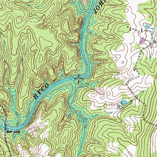 Topographic Map of Pensions Branch, VA