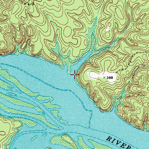 Topographic Map of Saw Mill Branch, VA