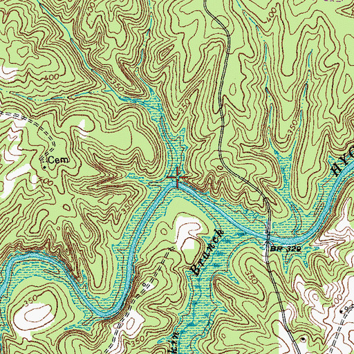 Topographic Map of Terrell Branch, VA