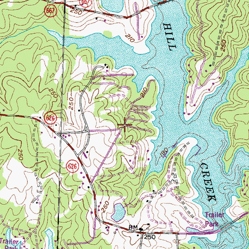 Topographic Map of Poythress Estates, VA