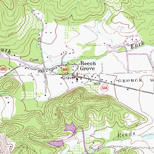 Topographic Map of Beech Grove Christian Church, VA
