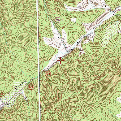 Topographic Map of Davis Creek School (historical), VA