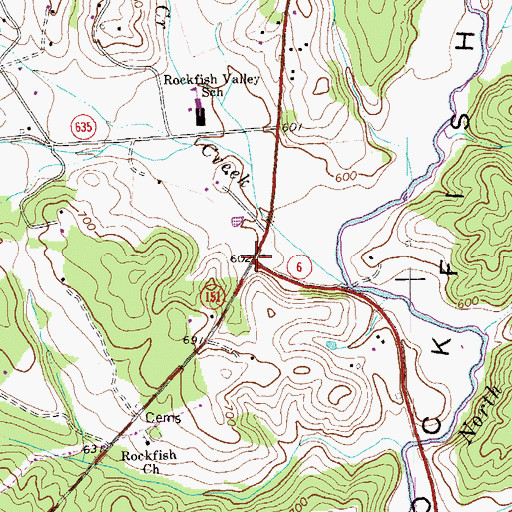 Topographic Map of Martins Store, VA