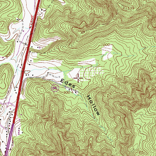 Topographic Map of Melton Hollow, VA