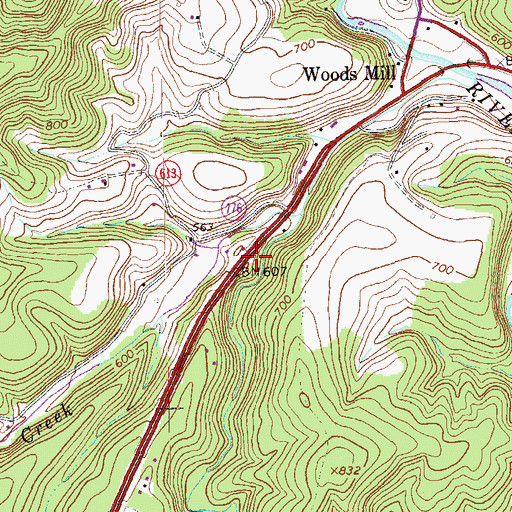 Topographic Map of Mount Zion Church (historical), VA