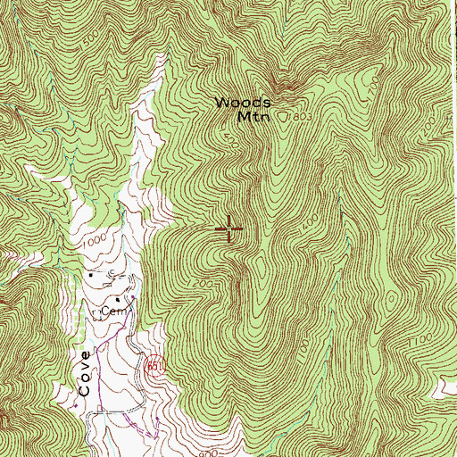 Topographic Map of Nelson County, VA