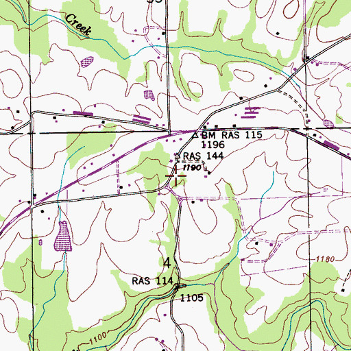 Topographic Map of Bethlehem School, AL