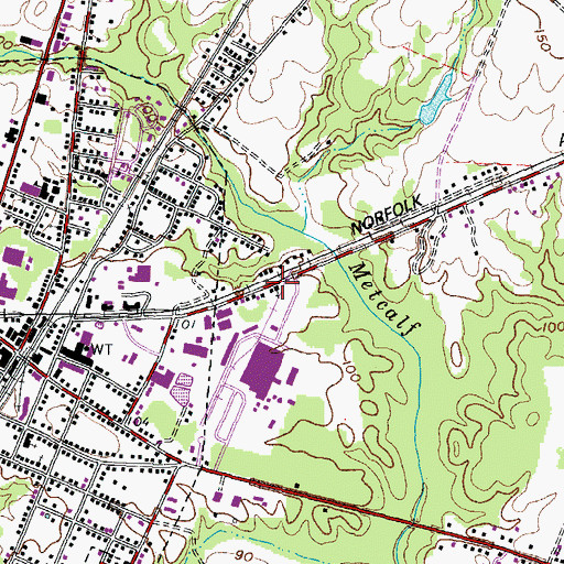 Topographic Map of Baltimore Baptist Church, VA