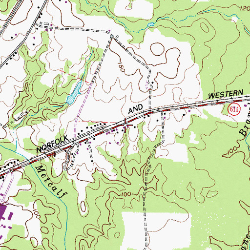 Topographic Map of Church of the Holy City, VA