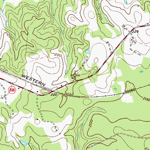 Topographic Map of Elm Grove Farm, VA