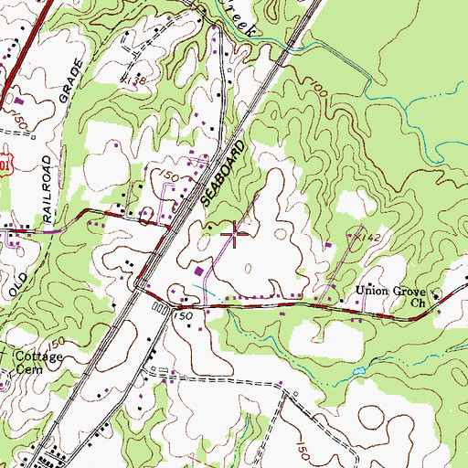Topographic Map of Emporia Industrial Park, VA
